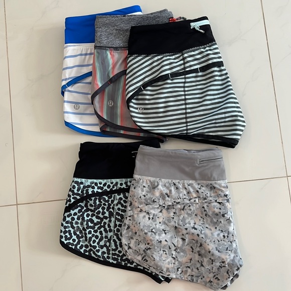 🍋Lululemon Striped Speed Shorts